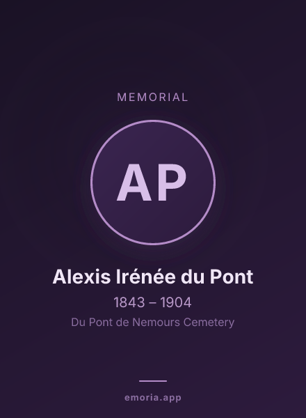 Memorial portrait of Alexis Irénée du Pont