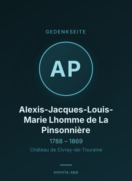Gedenkportrait von Alexis-Jacques-Louis-Marie Lhomme de La Pinsonnière