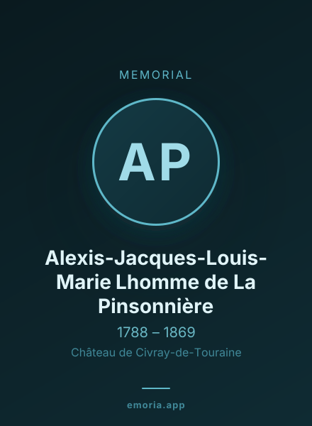 Memorial portrait of Alexis-Jacques-Louis-Marie Lhomme de La Pinsonnière