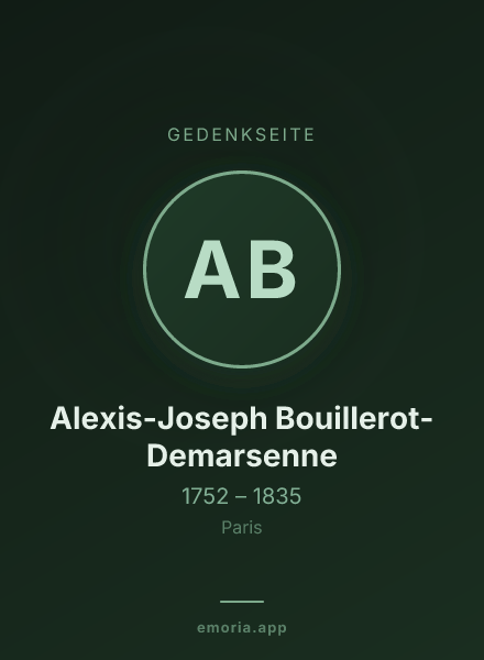 Gedenkportrait von Alexis-Joseph Bouillerot-Demarsenne