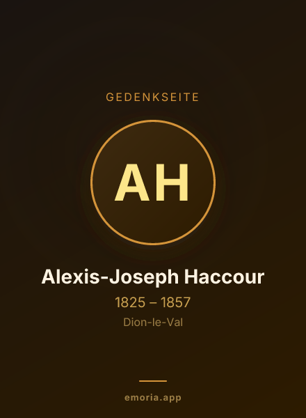 Gedenkportrait von Alexis-Joseph Haccour