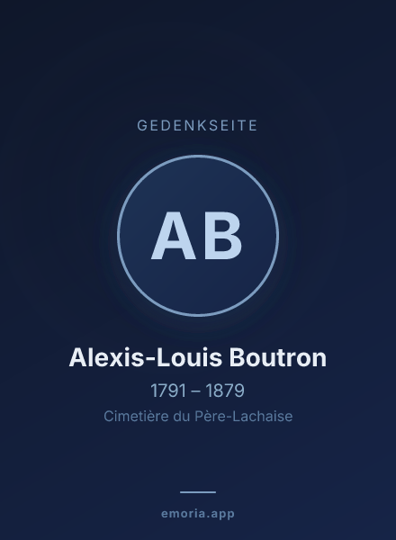 Gedenkportrait von Alexis-Louis Boutron