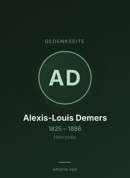 Gedenkportrait von Alexis-Louis Demers