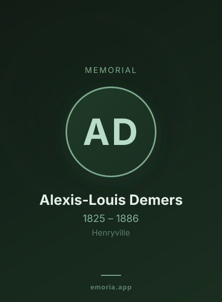 Memorial portrait of Alexis-Louis Demers