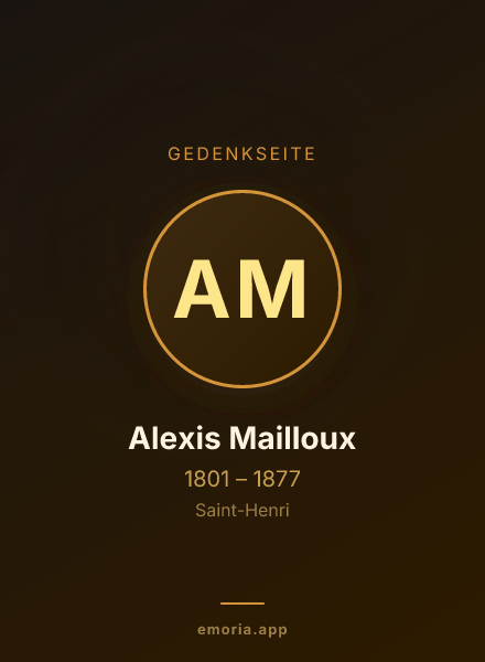 Gedenkportrait von Alexis Mailloux