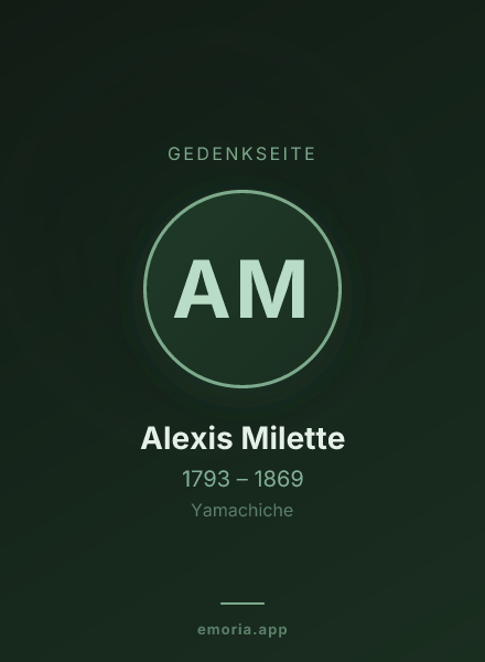 Gedenkportrait von Alexis Milette