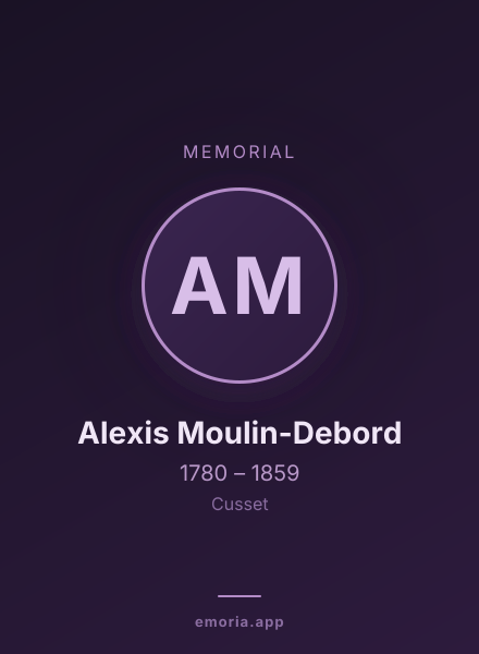 Memorial portrait of Alexis Moulin-Debord