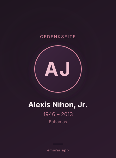 Gedenkportrait von Alexis Nihon, Jr.