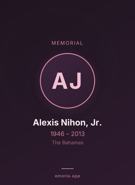 Memorial portrait of Alexis Nihon, Jr.