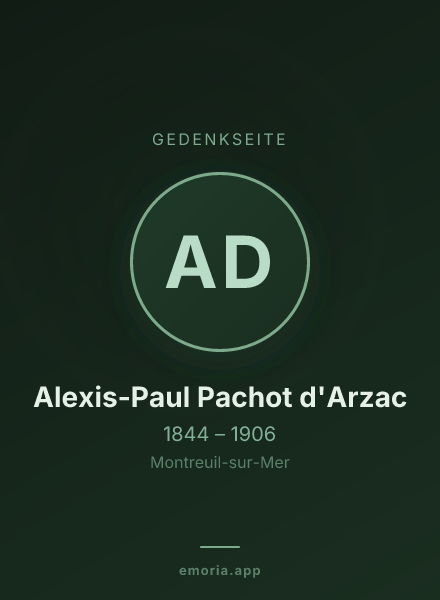 Gedenkportrait von Alexis-Paul Pachot d'Arzac