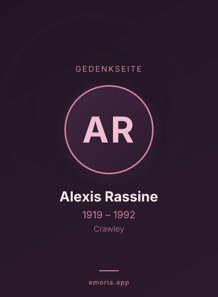 Gedenkportrait von Alexis Rassine