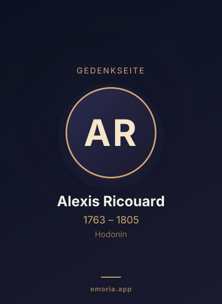 Gedenkportrait von Alexis Ricouard