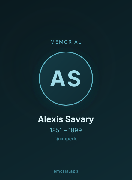 Memorial portrait of Alexis Savary