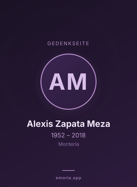 Gedenkportrait von Alexis Zapata Meza