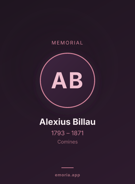 Memorial portrait of Alexius Billau