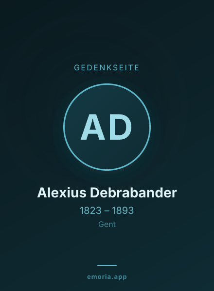 Gedenkportrait von Alexius Debrabander
