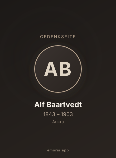 Gedenkportrait von Alf Baartvedt