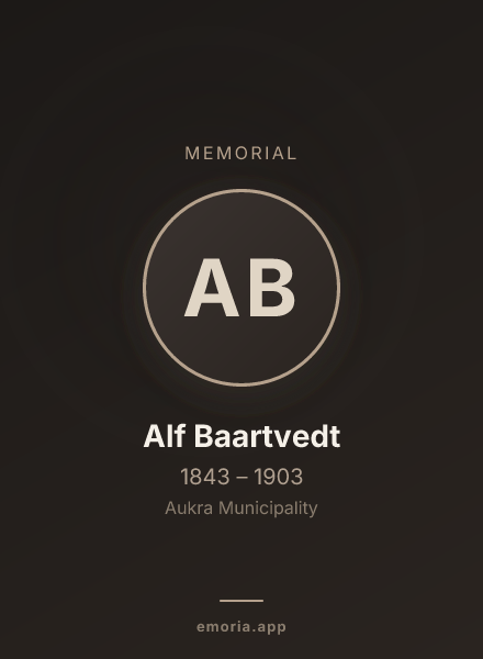 Memorial portrait of Alf Baartvedt