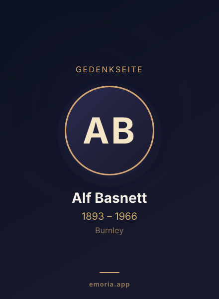 Gedenkportrait von Alf Basnett