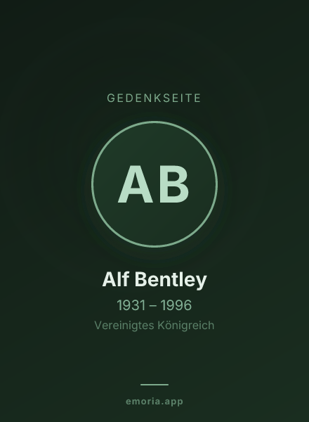 Gedenkportrait von Alf Bentley