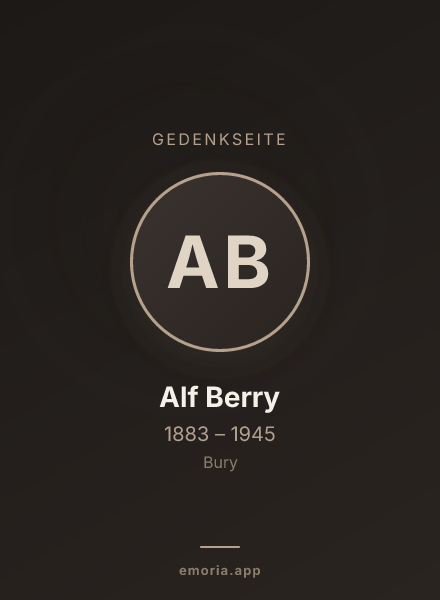 Gedenkportrait von Alf Berry