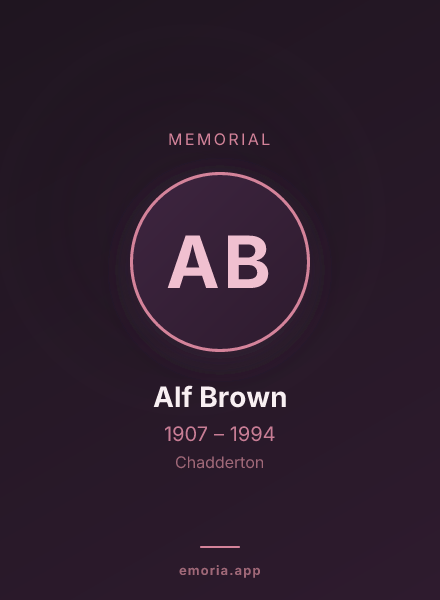 Memorial portrait of Alf Brown