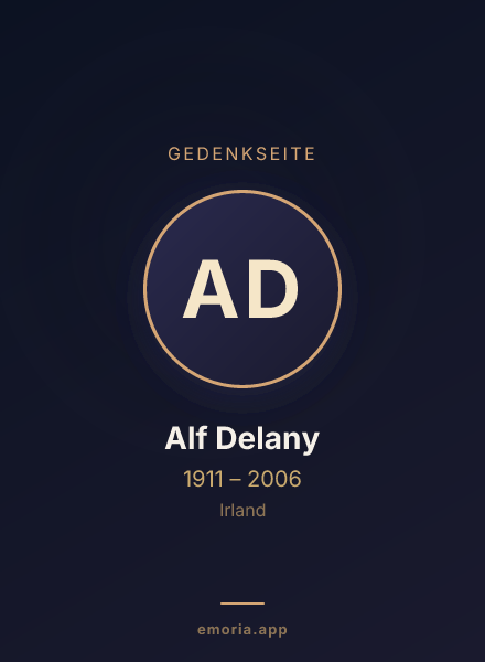 Gedenkportrait von Alf Delany