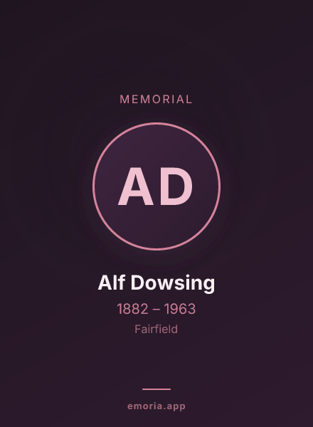 Memorial portrait of Alf Dowsing
