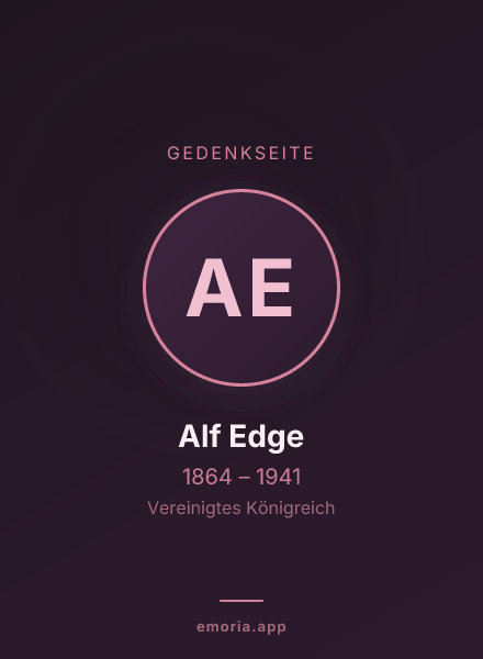 Gedenkportrait von Alf Edge