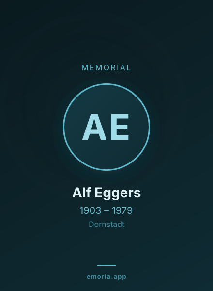 Memorial portrait of Alf Eggers