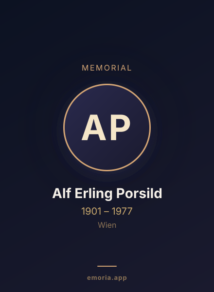 Memorial portrait of Alf Erling Porsild