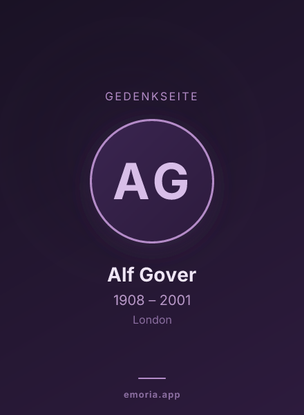 Gedenkportrait von Alf Gover