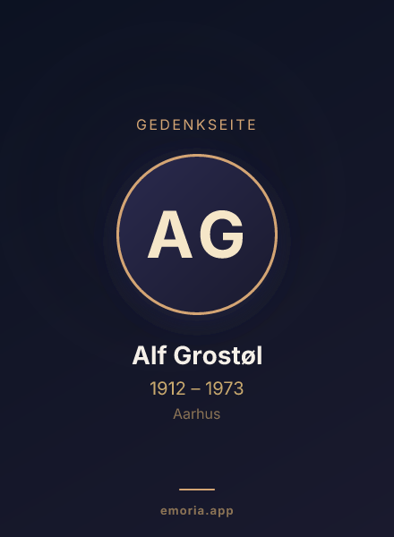 Gedenkportrait von Alf Grostøl