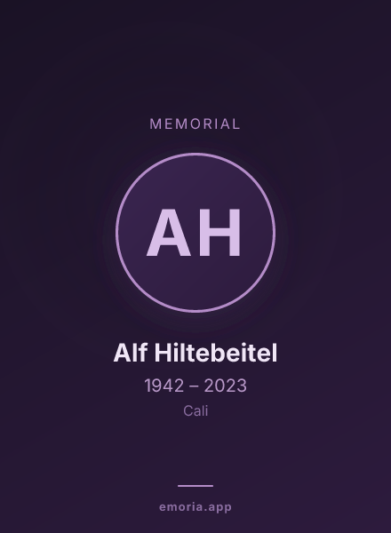 Memorial portrait of Alf Hiltebeitel