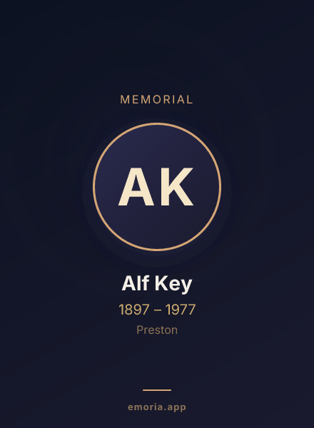 Memorial portrait of Alf Key