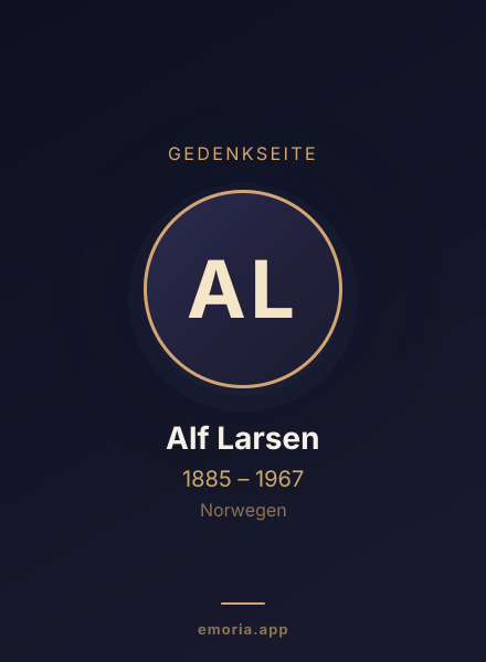 Gedenkportrait von Alf Larsen