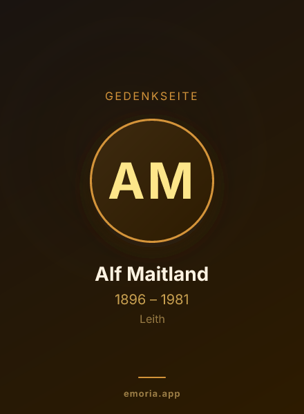 Gedenkportrait von Alf Maitland