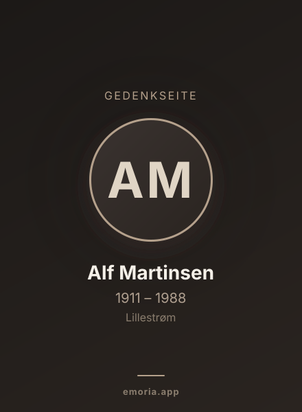 Gedenkportrait von Alf Martinsen