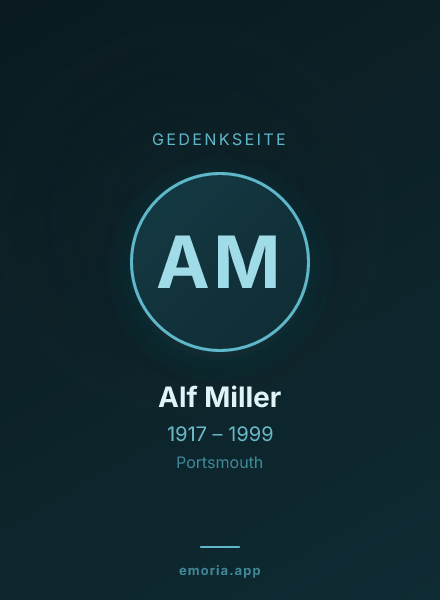Gedenkportrait von Alf Miller