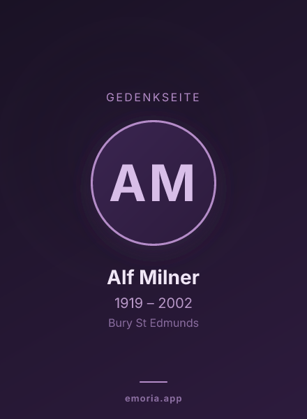 Gedenkportrait von Alf Milner