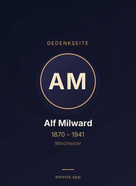 Gedenkportrait von Alf Milward