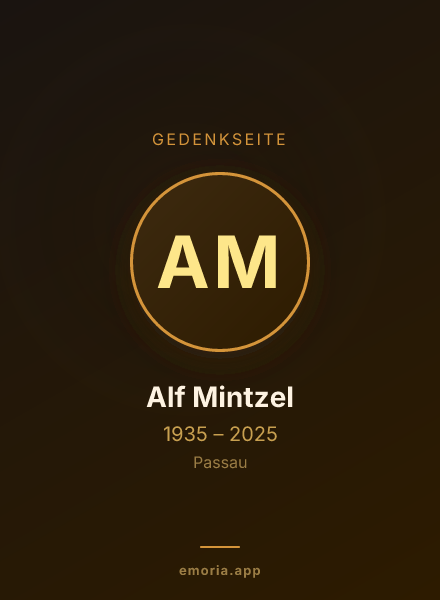 Gedenkportrait von Alf Mintzel