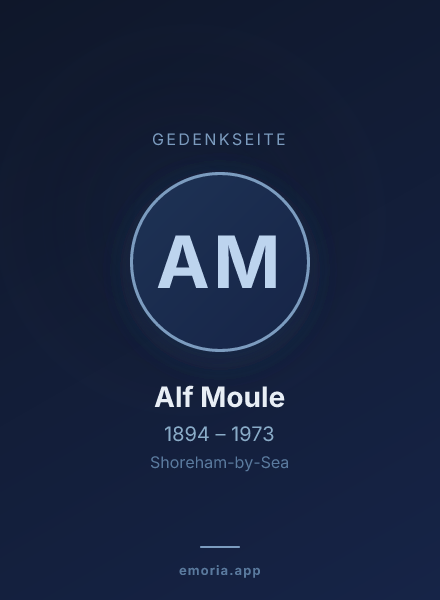Gedenkportrait von Alf Moule