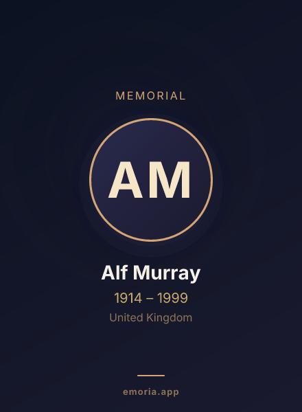 Memorial portrait of Alf Murray
