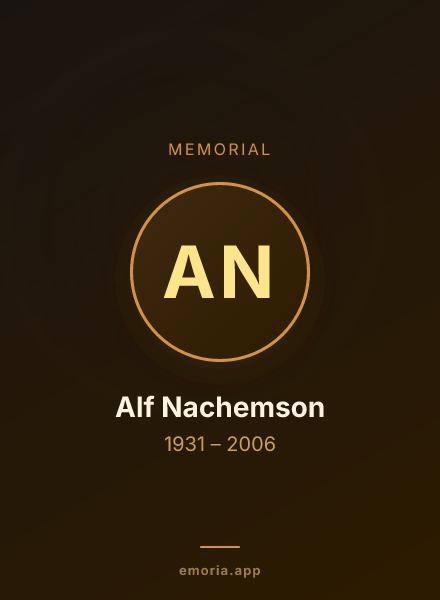 Memorial portrait of Alf Nachemson