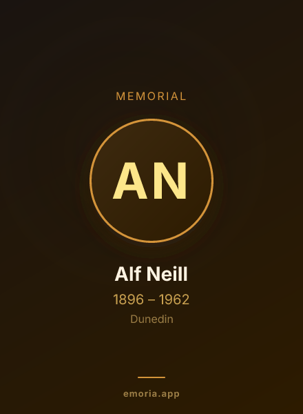 Memorial portrait of Alf Neill
