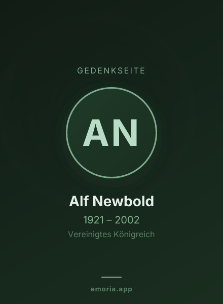 Gedenkportrait von Alf Newbold