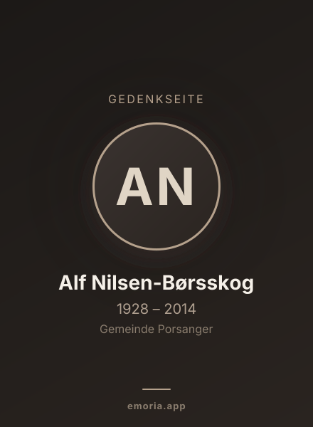 Gedenkportrait von Alf Nilsen-Børsskog