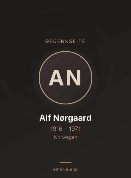 Gedenkportrait von Alf Nørgaard