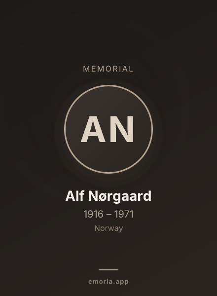 Memorial portrait of Alf Nørgaard